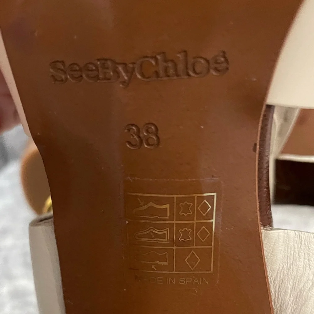 Women’s Natural Millye Block Heels Sandals by Sea By Chloe Size EU 38 / US 7.5. - Picture 8 of 11